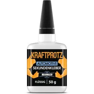 Kraftprotz Sekundenkleber KFZ und Motorrad, KPFA50, flüssig, extra stark, wasserfest, 50g