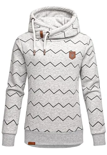 REPUBLIX Damen Print Kapuzenpullover Hoodie RD-019 Hellgrau 3XL - Stylischer REPUBLIX Damen Hoodie in Hellgrau, ideal für lässige Outfits. Aus weichem Material für hohen Tragekomfort, perfekt für Freizeit und entspannte Tage.