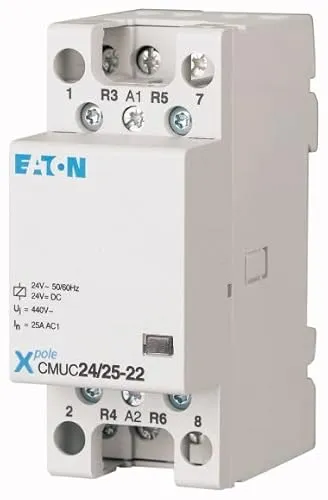 Eaton 137400 Installationsschütz 25A - Installationsschütz für Küche, Haushalt & Wohnen, 24VAC/DC, 3S+1Ö, hohe Schaltleistung und weltweite Eaton Garantie.