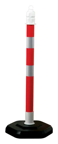 Temka Kettenpfosten rot / weiß 1000 mm Ø 63 mm von Temka