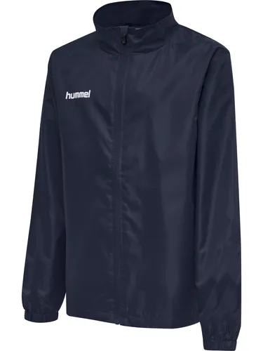 Hummel hmlPROMO RAIN JACKET KIDS Schwarz Größe 176 - Funktionsjacke für Kinder, wasserdicht und atmungsaktiv mit versteckter Kapuze, ideal für nasses Wetter und aktive Abenteuer.
