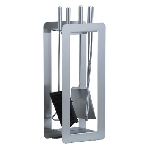 Heibi Kaminbesteck aus Edelstahl 5-teilig - Modernes Design für Ihr Zuhause - Kaminbesteck-Set aus hochwertigem Edelstahl, elegant in Silber, ideal für stilvolle Kaminpflege und ein modernes Ambiente.