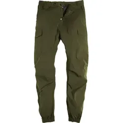 Vintage Industries Clyde Cargohose - Oliv - S - Stylische Cargohose im Jogger-Stil aus leichtem Ripstop-Gewebe mit praktischen Cargo-Taschen. Ideal für Freizeit und Alltag, bietet sie eine normale Passform und hohen Tragekomfort.