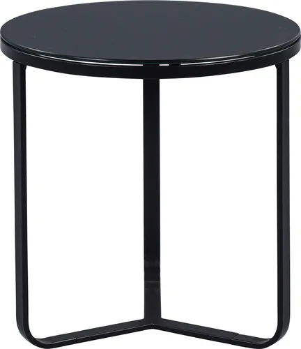 Beistelltisch BIRO, Metall, Schwarz, Ø 50 cm in schwarz von M2 Kollektion