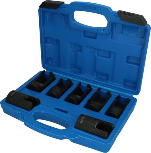 Brilliant Tools BT551000 Injektor-Stecknuss-Satz, 7-tlg - Schraubenschlüssel, 7-teiliges Set für die einfache Demontage von Injektoren mit breitem Schlitz, ideal für gängige Fahrzeugmodelle.