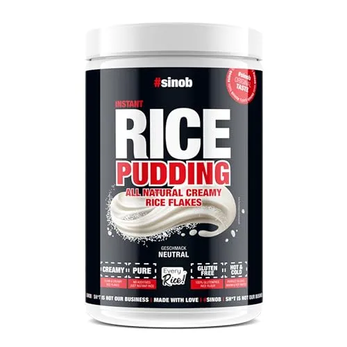Produktbild Instant Reispudding (Geschmacksneutral) 1x 1000 g mit cremiger Konsistenz ideal als fettarme Zwischenmahlzeit oder als Pre-oder Post Workout. 100% Glutenfrei