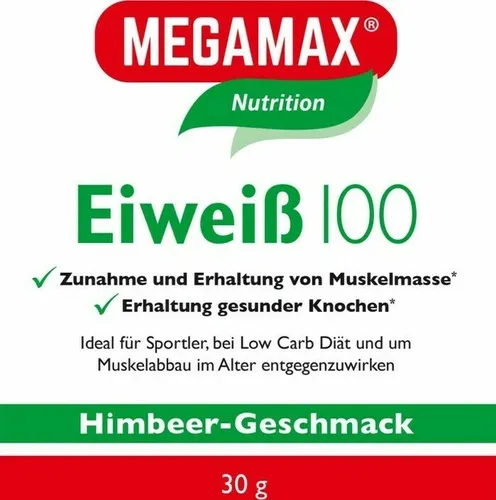 EIWEISS 100 Himbeer Megamax Pulver 30 g