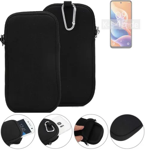 Neopren Schutz Hülle für TCL 605 Case Holster Gürteltasche Travel bag schwarz
