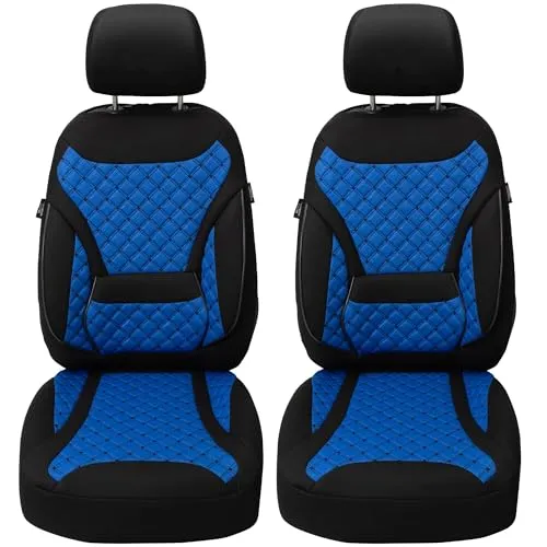 Schonbezüge Sitzbezüge für VW Crafter Gen. 2 Bj ab 2017 in Schwarz/Blau ZM6