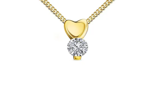 Schmuckanhänger 333 Gelbgold Herz mit Zirkonia und Halskette 36 cm - Eleganter Anhänger aus 333 Gelbgold mit funkelndem Zirkonia, ideal für stilvolle Damen. Inklusive vergoldeter Panzerkette (925 Silber) mit 36 cm Länge – das perfekte modische Accessoire für besondere Anlässe.