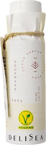 Delisea Suna Vegan Eau Parfum Pour Femme 30ml - Unisex Duft, vegan und tierversuchsfrei. Elegante Duftkomposition mit frischen Zitrusnoten, blumigen Jasmin- und Rosenakzenten sowie warmer Vanille für langanhaltende Sinnlichkeit.