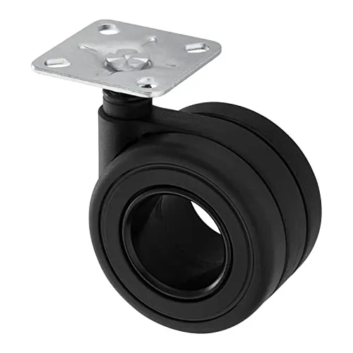 Design Möbelrolle KÖLN schwarz, Ø 65 mm, belastbar bis 60 Kg, Höhe 84 mm Lenkrolle Transportrolle von SOTECH