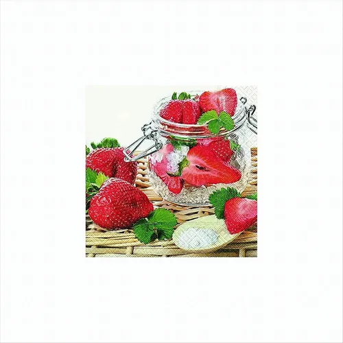 Sweet taste Erdbeeren Servietten 33 x 33 cm, 20 Stück Neu & OVP