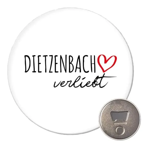 Huuraa Magnet Dietzenbach verliebt Geschenk 59mm Flaschenöffner Dietzenbach Geschenkidee