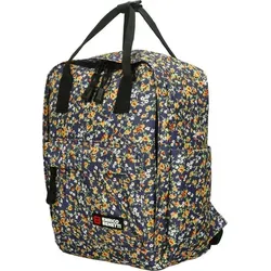 Christian Wippermann Hochwertiger Damen Rucksack City Bag Blumen-Blau - Kompakter Damen Rucksack (24 x 29 x 10 cm) aus 100% Polyester, ideal für die Stadt. Regenfest und mit mehreren Fächern für praktische Organisation.