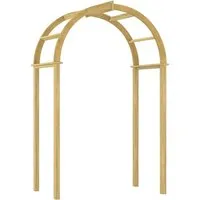 vidaXL Rosenbogen aus massivem Kieferholz, 141x97x243 cm - Pflanzenkästen & Spaliere – Robuster Gartenbogen aus grün imprägniertem Kiefernholz, ideal zur Gestaltung eines imposanten Eingangsbereichs.