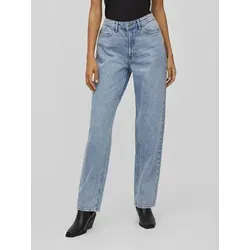 Vila Jeans - Tapered Fit in Hellblau - Größe 36/L32 - Hoch taillierte Jeans im Tapered Fit mit schmalem Bein und 5-Pocket-Design, ideal für einen modernen Look und hohen Tragekomfort.
