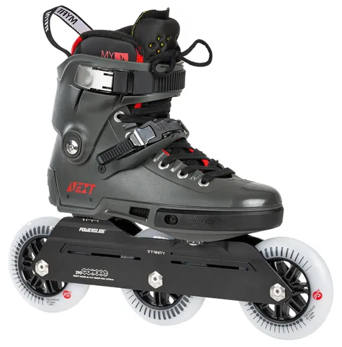 POWERSLIDE NEXT 110 Inline Skate 2025 charcoal - 42-43 - Fitness Skates mit Combat-Rocker-Rahmen für ultimativen Fahrspaß, anpassbare Manschette und MYFIT Dual-Fit-Innenschuh für höchsten Komfort und Leistung.