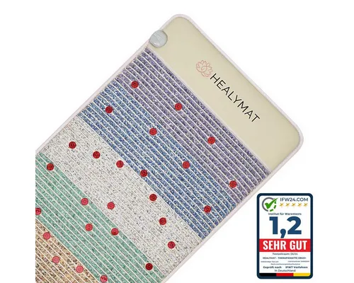 Healymat Massagematte Magnetfeldmatte Ergo Plus, Magnetfeldtherapie Matte, Infrarotmatte, pulsierendes Magnetfeld, Infrarot Tiefenwärme, Chakra Kristalle, optimiert Heilungsprozesse, fördert die Durchblutung, verbessert den Schlaf, entgiftet den Körper, aktiviert Selbstheilung