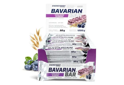 Energybody Systems Bavarian Bar Haferriegel Energieriegel Riegel, 24 er 24 St., Klebt, schmilzt und bröselt nicht, 24 x 50 g