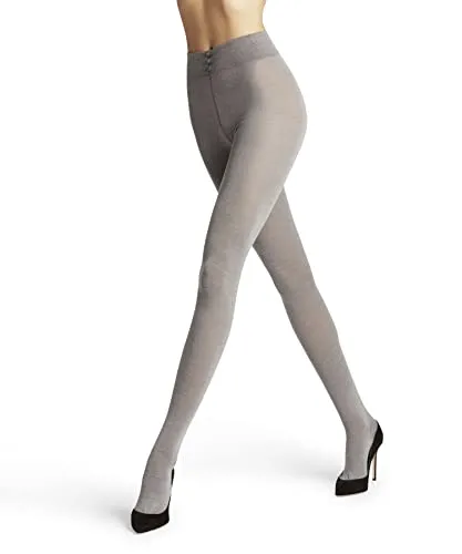 FALKE Damen Strumpfhose Softmerino W Ti - Grau Light Grey Melange 3830 - Hochwertige Strumpfhose aus Merinowolle und Baumwolle, atmungsaktiv und feuchtigkeitsregulierend. Ideal für Alltag und Business, mit druckfreiem Komfortbund und verstärkten Zonen für ein erstklassiges Tragegefühl.