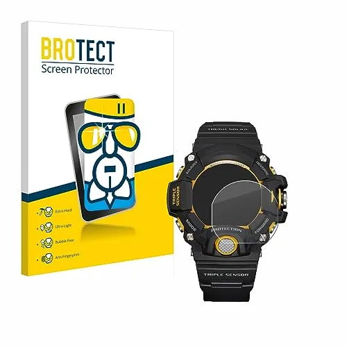 BROTECT Schutzglas für Casio G-Shock GW-9400Y-1 Schutzfolie Panzer Folie Glas Displayschutz Made in Germany [Kratzfest 9H, Anti-Fingerprint]