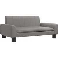 vidaXL Kindersofa - Gemütliche Couch für Kinder - Sofas fürs Kinderzimmer mit rundem Kanten-Design für Sicherheit, aus stabilem Kiefernholz und bequemem Kunstleder, ideal für entspannte Momente.
