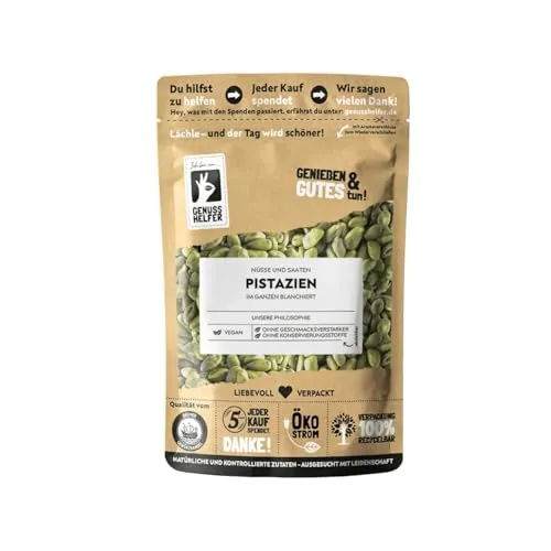 Bremer Gewürzhandel Pistazien, geschält, ganze Pistazienkerne, leuchtend grün, 250g