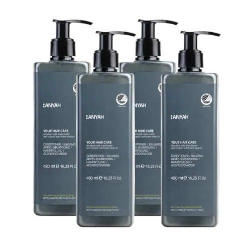 ANYAH Conditioner Haar – Haarspülung mit Shea Butter & Sonnenblumenöl für trockenes & geschädigtes Haar – Farbenschutz, vegan, silikonfrei, Nordic Ecolabel, 480 ml