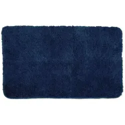 WohnDirect Badematte Dunkelblau 50x80 cm - Badtextilien – Hochflor Polyester Mikrofaser, extrem weich und für Fußbodenheizung geeignet, sorgt für täglichen Komfort im Bad.