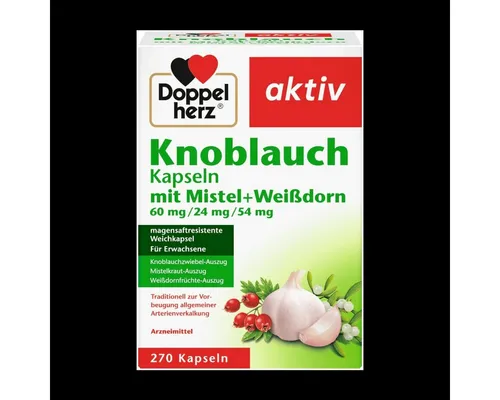 Doppelherz Knoblauch Kapseln mit Mistel + Weißdorn