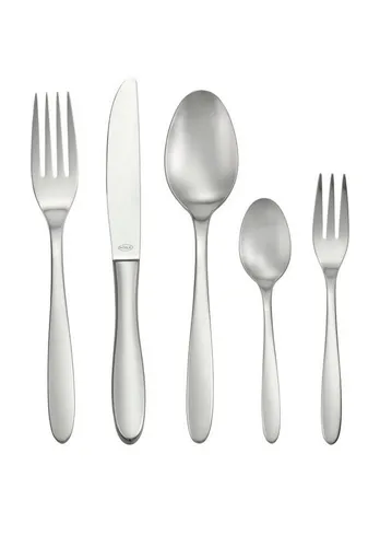 Rösle CULTURE Besteck-Set matt 60tlg - Silber - Hochwertiges Besteck-Set für 12 Personen aus rostfreiem Edelstahl, spülmaschinenfest und ideal für jeden Anlass. Modernes Design mit matter Oberfläche, perfekt für stilvoll gedeckte Tische.