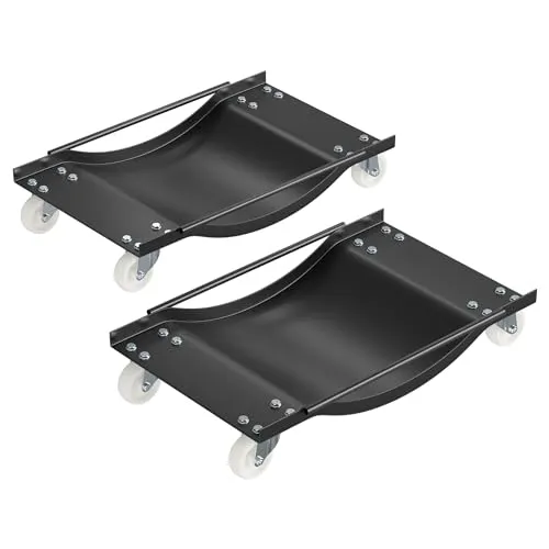 Multi Rangierhilfe PKW Transportschale - 1 Paar Rangierroller mit 900 kg Tragfähigkeit - Wagenheber mit einer Tragfähigkeit von bis zu 900 kg pro Paar, ideal für Werkstätten und Garagen. Leichtlaufende Räder ermöglichen müheloses Verschieben ohne Bodenschäden.