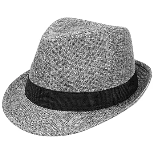 Lipodo Melange Trilby Stoffhut für Damen und Herren - FORMSTABIL & LEICHT // Wetterbeständiger Hut aus Polyester, ideal für lange Spaziergänge. Der stilvolle Trilby sorgt für schattigen Komfort und passt perfekt zu eleganten sowie legeren Sommer-Outfits.