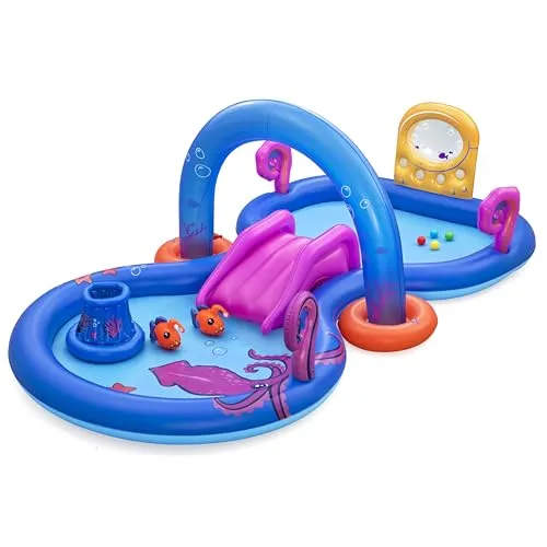 Wasserspielcenter Unterwasserwelt 330 x 188 x 117 cm - Swimmingpools: Erlebe unvergesslichen Spielspaß im Garten mit dem robusten Bestway® Wasserspielcenter, das Kinder ab 2 Jahren in eine faszinierende Unterwasserwelt eintauchen lässt.