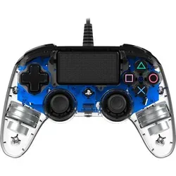 NACON PS4 Controller Light Edition - Kabelgebundener Gamepad in Blau, offiziell lizenziert mit LED-Beleuchtung für ein verbessertes Spielerlebnis