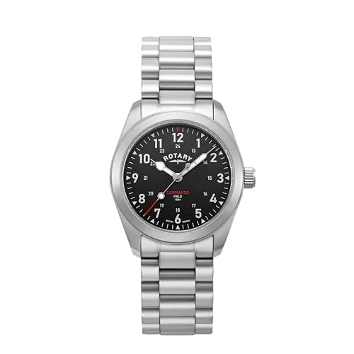 Rotary Herren Quartz Armbanduhr GB05535/19 - Elegante Armbanduhr für Herren mit 37 mm Gehäuse, Saphirglas und 100 m wasserdicht – perfekt für jeden Anlass.