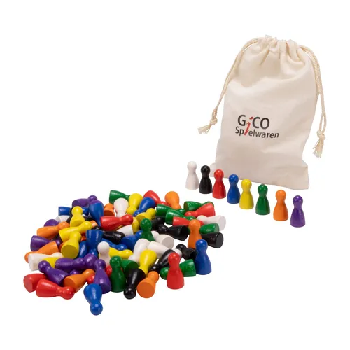 Halmakegel 24x12 aus Holz in 8 Farben im Polybeutel 2131 80