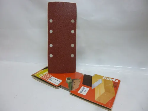 wolfcraft 1811000 - 10 gelochte Haft-Schleifblätter K40, für Multischleifer Bosch, Metabo und Skil, ideal für präzises Schleifen