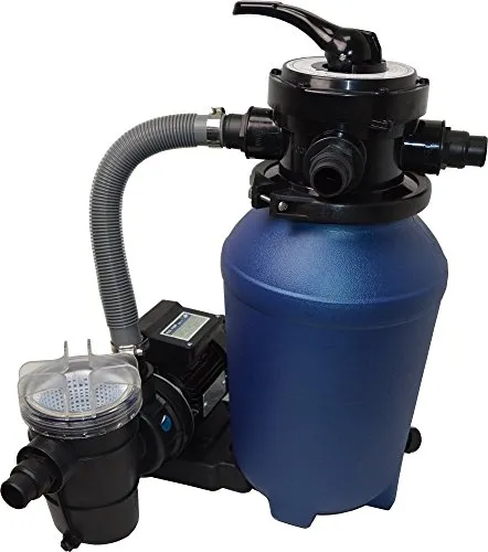 SPIRATO Sandfilteranlage Pool Filter Sandfilter mit Pumpe 8 m³ und Vorfilter Splash 250