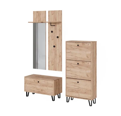 Vicco Spiegelschrank Siri mit Garderobenset von Vicco