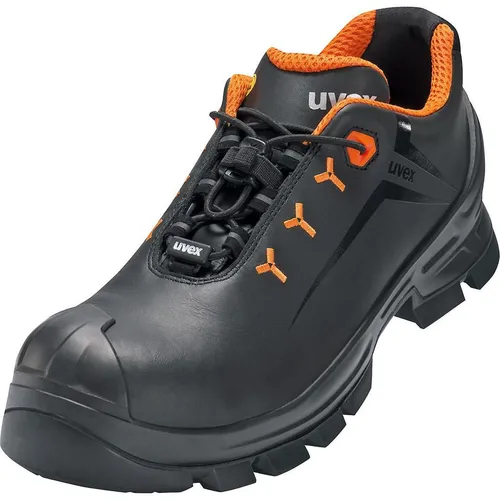 Uvex 2 Sicherheitsschuhe S3 SRC ESD - Orange-Schwarz, Größe: 49 - Herren Industrie & Handwerk Schuhe mit hochwertigem Echtleder, ergonomischer Passform und rutschfester Sohle für optimalen Komfort bei langen Tragezeiten.