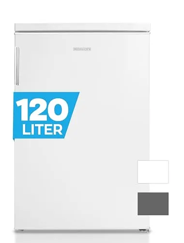 HEINRICHS Getränkekühlschrank 120L - Kompakt und Leise - Mini-Kühlschrank mit 120L, nahezu lautlos (40dB) und ideal für Büro, Camping oder Garten. Mit 13L Gefrierfach und energieeffizientem Verbrauch von nur 137 kWh/Jahr.