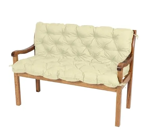 TexDeko® Garden Gartenbankauflage mit Rückenlehne 160x50 cm von TexDeko