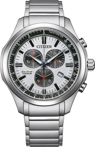 Citizen Eco-Drive Solar Chronograph AT2530-85A Herrenuhr - Armbanduhren: Hochwertige Titan-Uhr mit Solarwerk, 100m wasserdicht, Saphirglas und elegante Faltschließe – ideal für stilbewusste Herren.