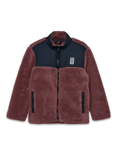 LEGO Teddyjacke Dunkelrot Größe 134 - Funktionsjacke für Kinder in Dunkelrot, mit reflektierenden Details und praktischen Eingrifftaschen - ideal für kalte Tage.