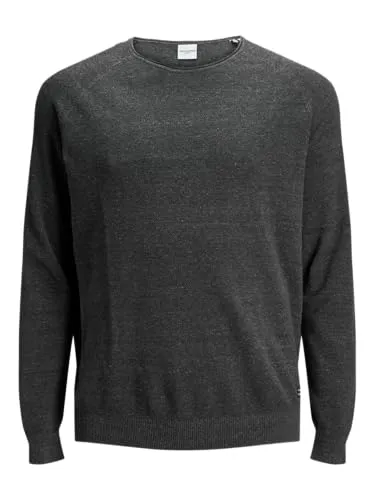 JACK & JONES Male Strickpullover Plus Size - Pullover für Herren, Regular Fit mit langem Arm, aus 100% Baumwolle für optimalen Tragekomfort und Atmungsaktivität.