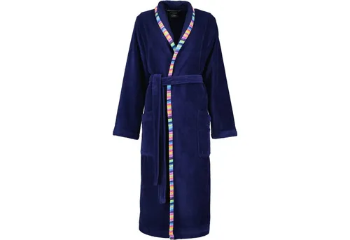 Cawö Home Bademantel Damen Schalkragen 839 marine - 11 S - Bademantel für Damen mit elegantem Schalkragen, pflegeleicht und trocknergeeignet aus kuschelweichem Stoff (80% Baumwolle, 20% Polyester) für höchsten Komfort.