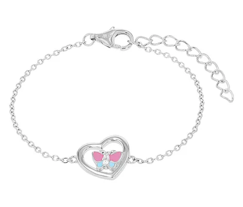 Prinzessin Lillifee Armband 925 Sterling Silber - Armband für Mädchen aus 925 Sterling Silber, verziert mit Zirkonia. Längenverstellbar (12+3 cm) und in einer edlen Geschenkbox. Perfekt für kleine Prinzessinnen ab 3 Jahren.