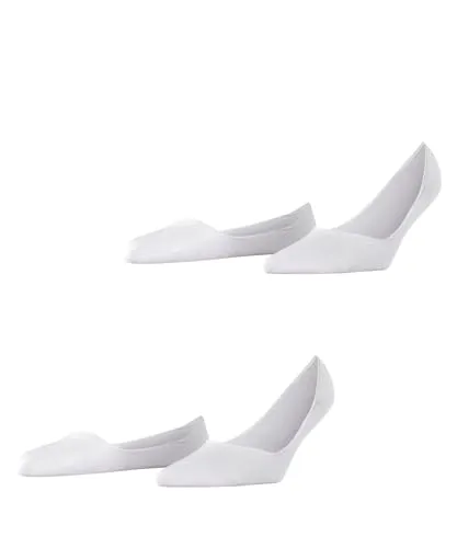 ESPRIT Damen Füßlinge Cotton Invisible Multipack W In Baumwolle unsichtbar einfarbig 2 Paar, Weiß White 2000, 39-42